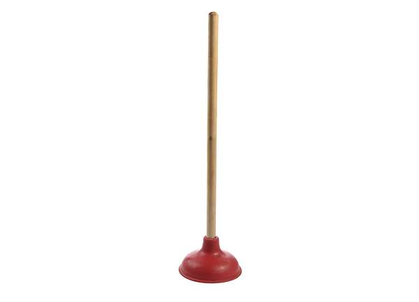 Force Cup Plunger 6" Red Cup, 21" Wood Handle